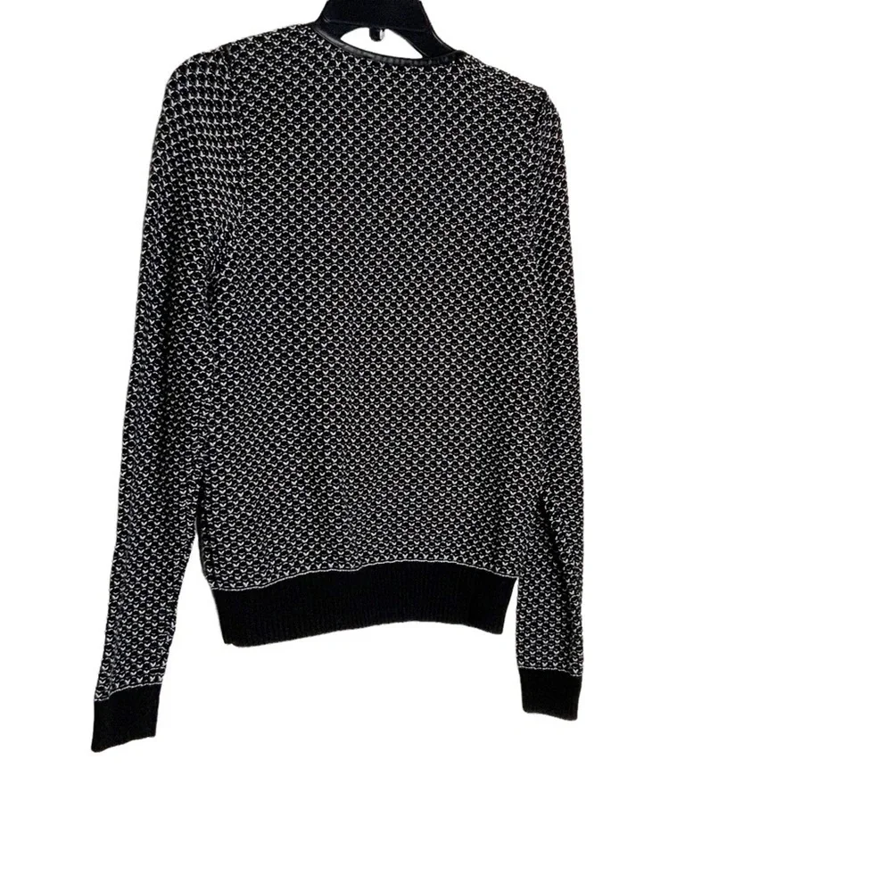 𝅺THE Limited black sweater jacket with faux leather details. Size S - Picture 4 of 7